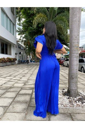 Enterizo Plisado Manga Corta