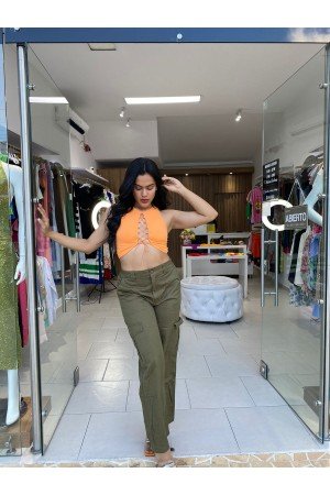 Top de Tirantes Naranja