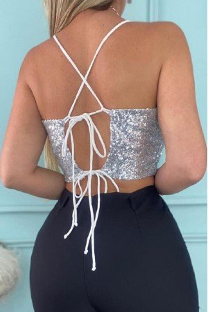 Top corto de color brillante