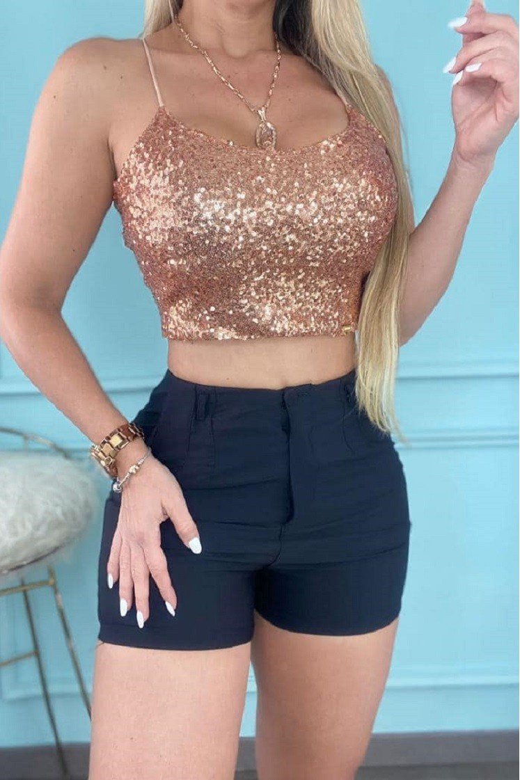 Top corto de color brillante